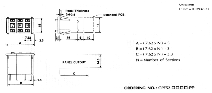 15*7.62mm推轮开关PF52-PP