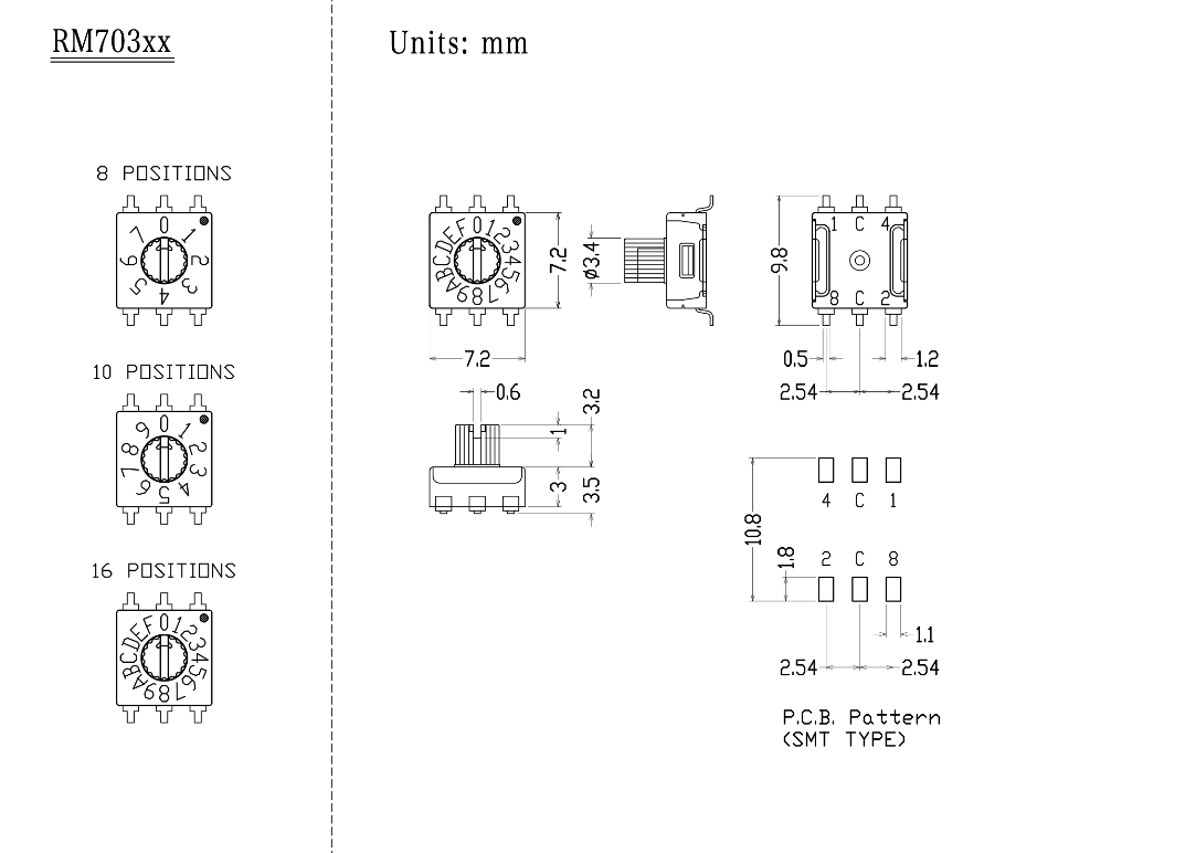 7.2*7.2mm 3X3标准型-RM703
