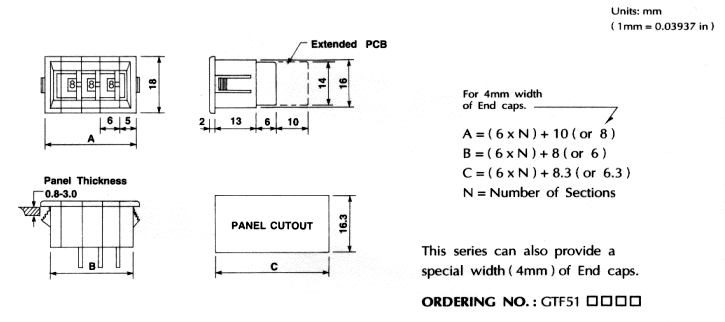 18*6mm手拨开关GTF51