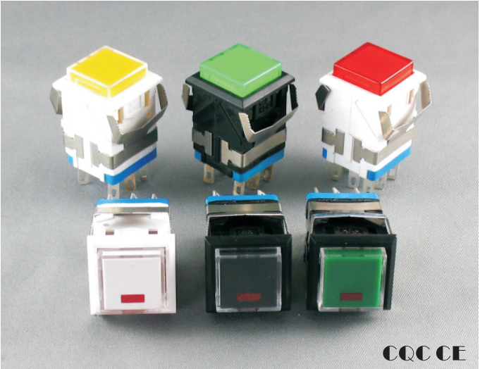 YONGXING-KD2 KD2-开孔17*17-双极-方形-自锁|瞬动-点发光-(3-1)