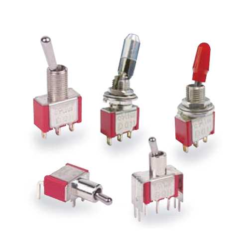 1M系列-微型-SPDT,DPDT,3PDT,4PDT-垂直|直角