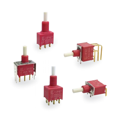 7A系列密封卡扣式-SPST,DPDT-垂直|直角